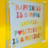 Motivational Decor Block -  Happiness is a Mood