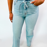 Tracey Straight Leg Denim - Light Blue