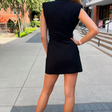 Mila Blazer Mini Dress - Black