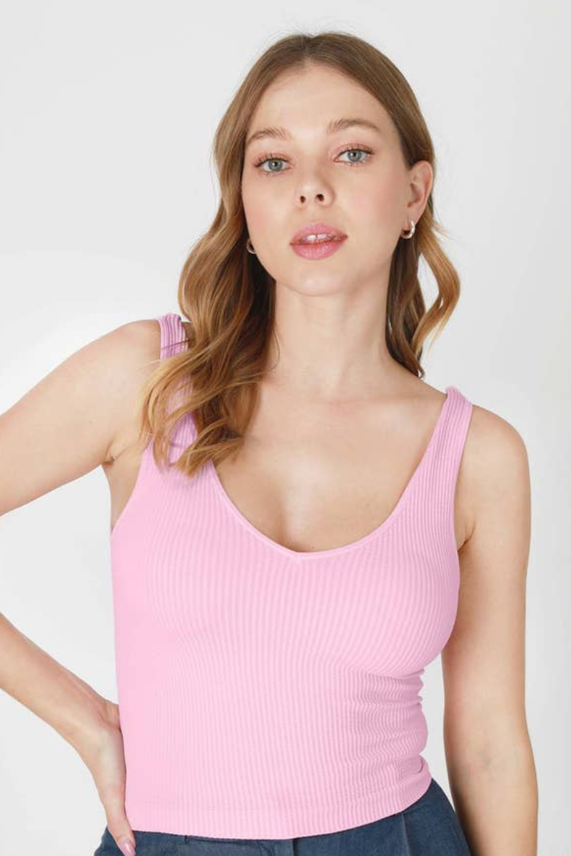 Reversible Ribbed Crop Top