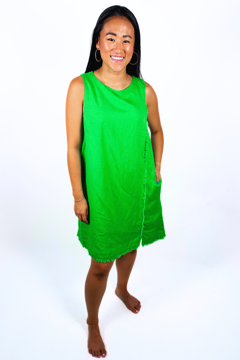 Amalya Mini Shift Dress - Vert