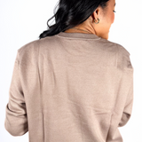 Dreamy Long Sleeve Knit Sweatshirt - Mocha