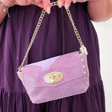 Gemma Mini Leather Crossbody Bag - Lilac