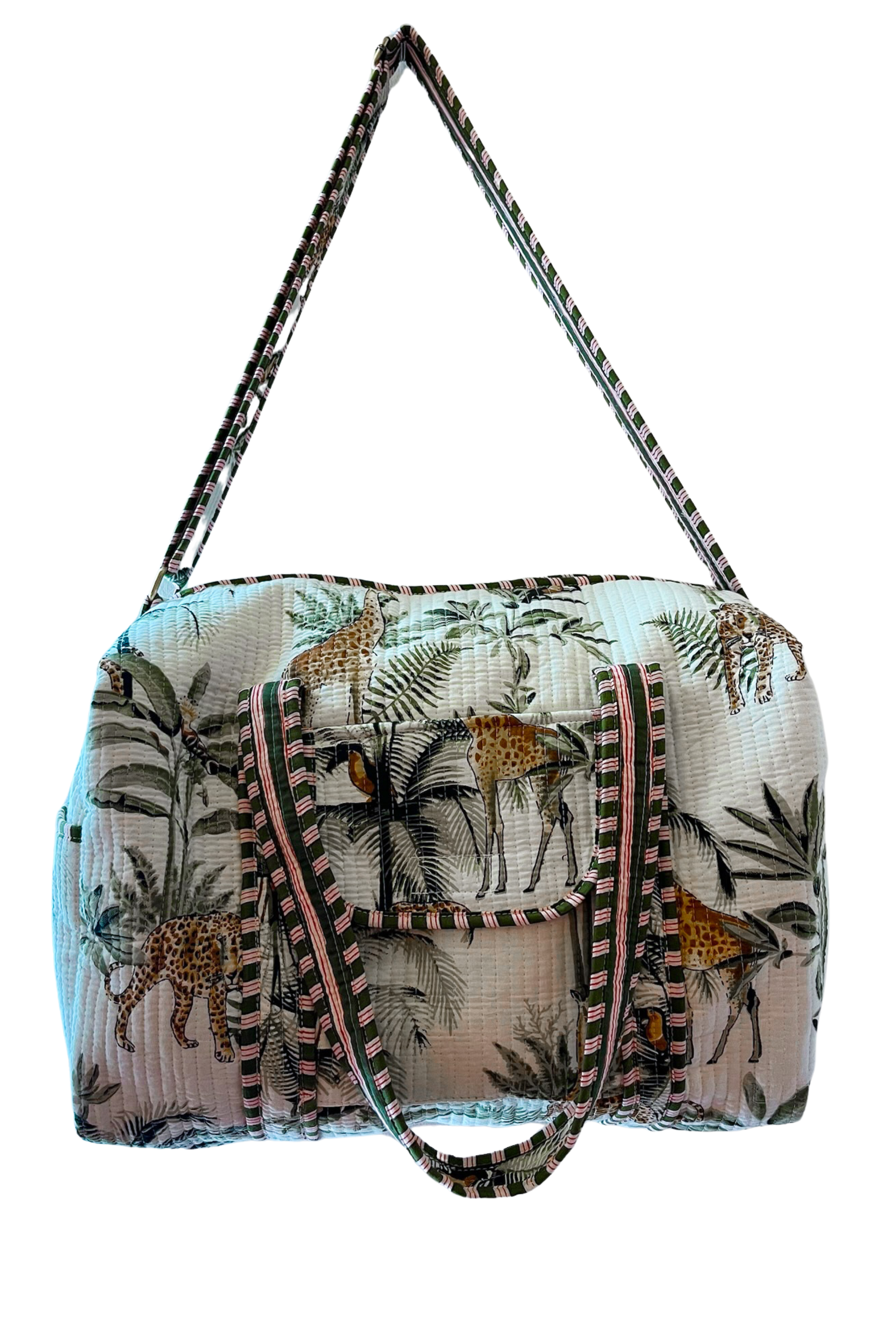 Jetset Duffle Bag - Ivory Tropical