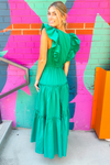 Jade Belted Maxi Dress - Jade Green