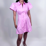 Bay Puff Sleeve Mini Dress - Pink