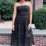 Dallas Strapless Maxi Dress - Black