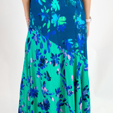 Ara Maxi Skirt - Marble Floral Jade