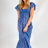 Abby Sweetheart Maxi Dress - Peri Purple Rose