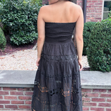 Dallas Strapless Maxi Dress - Black