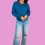 Mari Raglan Sweater - Teal