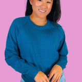 Mari Raglan Sweater - Teal