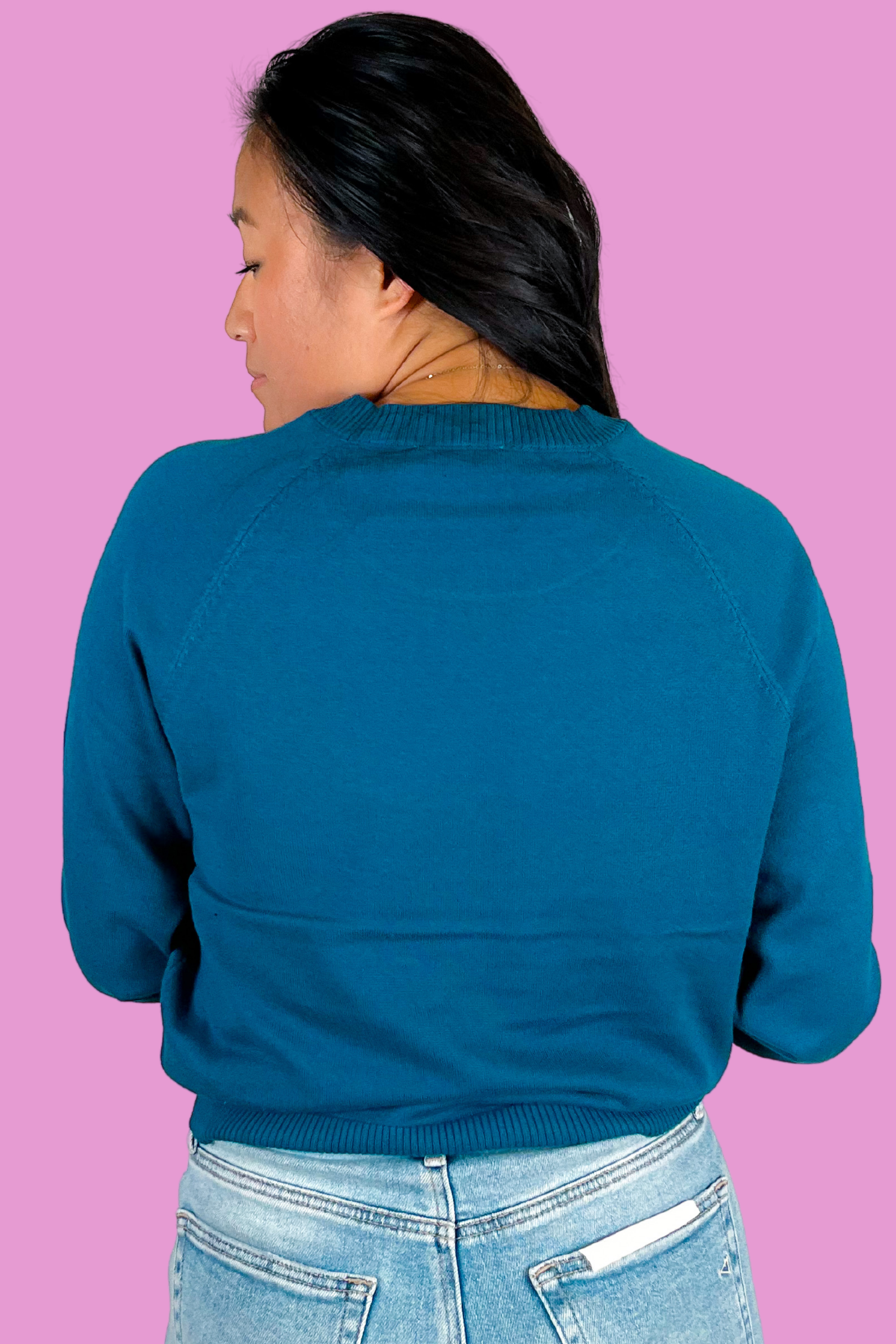 Mari Raglan Sweater - Teal