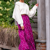 Lillian Floral Maxi Skirt - Violet Trellis