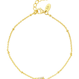 Petite Initial Chain Bracelet - A