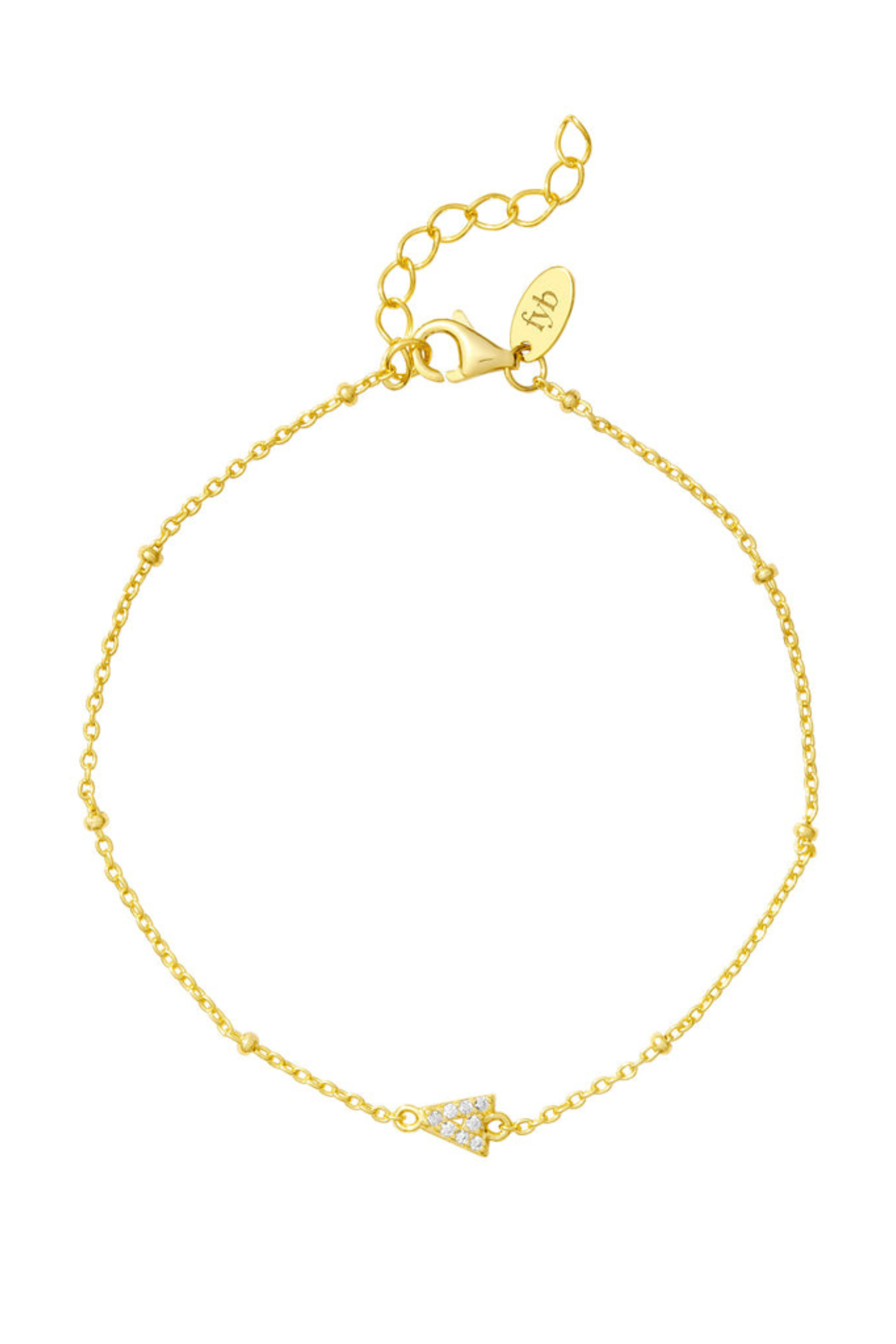 Petite Initial Chain Bracelet - A