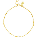 Petite Initial Chain Bracelet - C