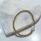 Dainty Touch Clover Bracelet - Pearl