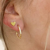 Heart Studs - Gold