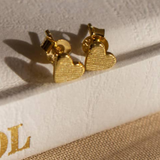 Heart Studs - Gold