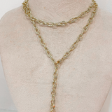 Sarah Gold Puffy Heart Chain Necklace