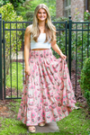 Britt Smocked Maxi Skirt - Peach Blossom