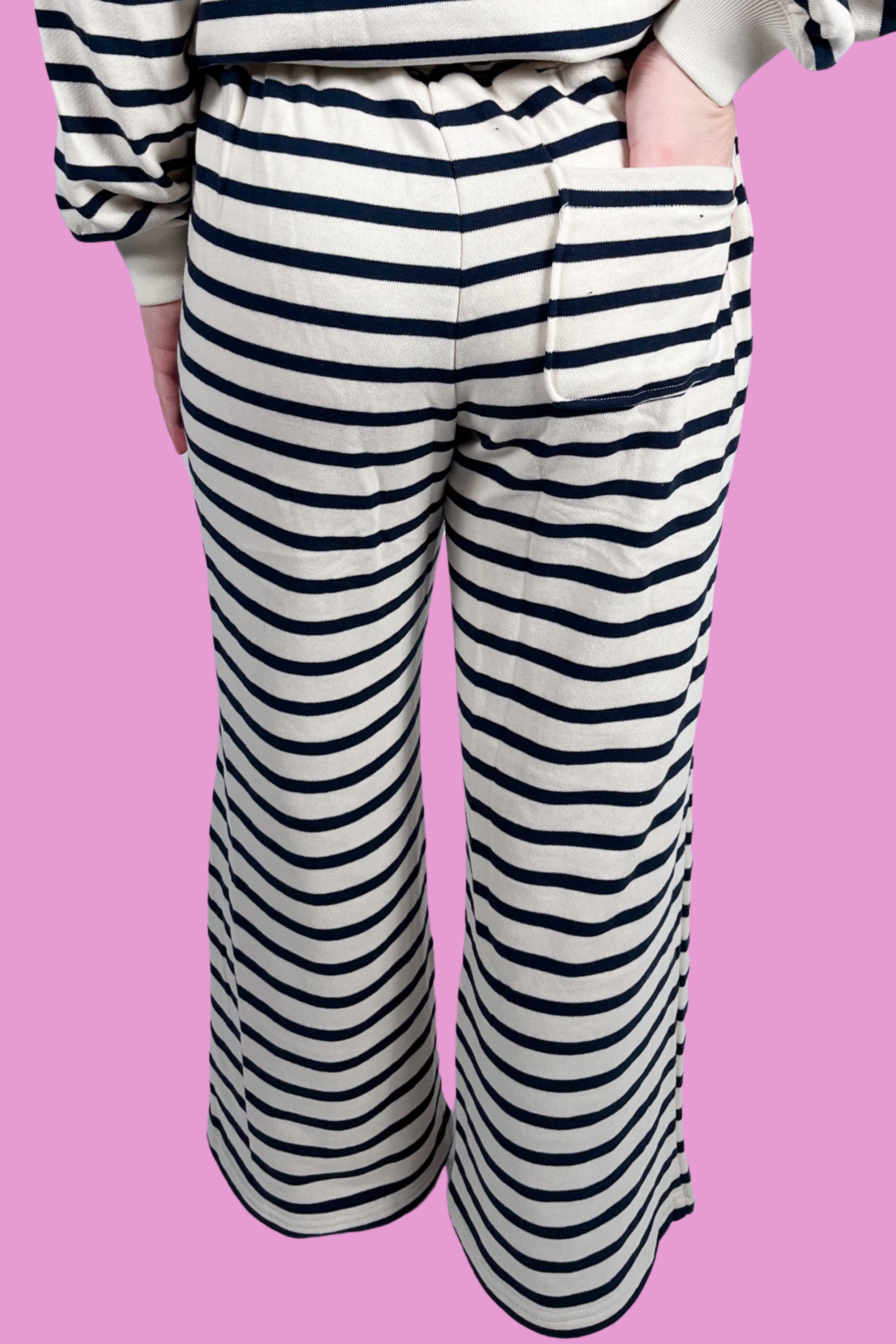 Sailor Stripe Wide Leg Pant - Navy Stripe