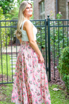 Britt Smocked Maxi Skirt - Peach Blossom