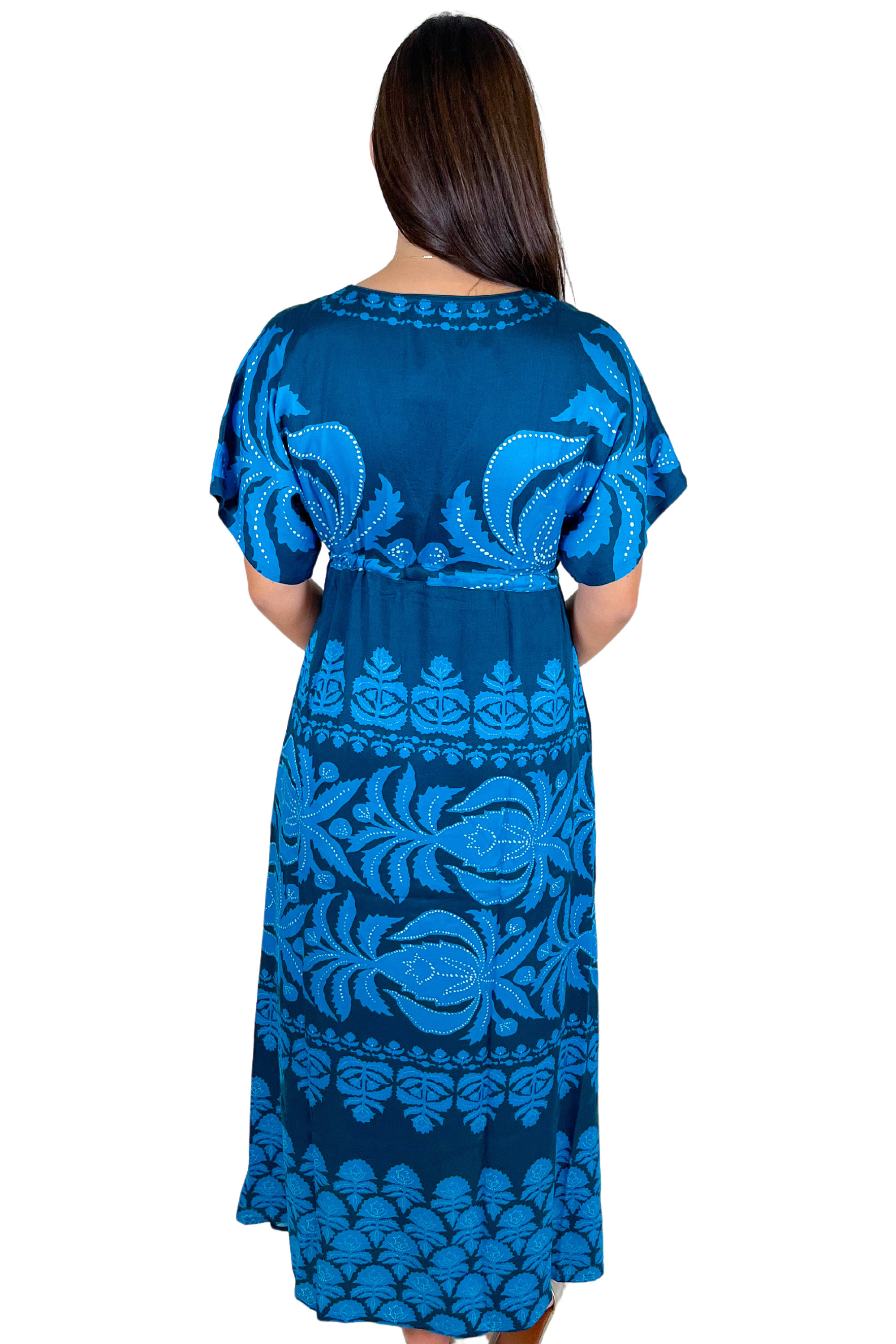 Pia Empire Waist Tie Caftan - Nikita Atlantic