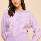 Lila Textured Sweater - Lavender