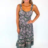 Icy Scoopneck Maxi Dress - Green/Purple