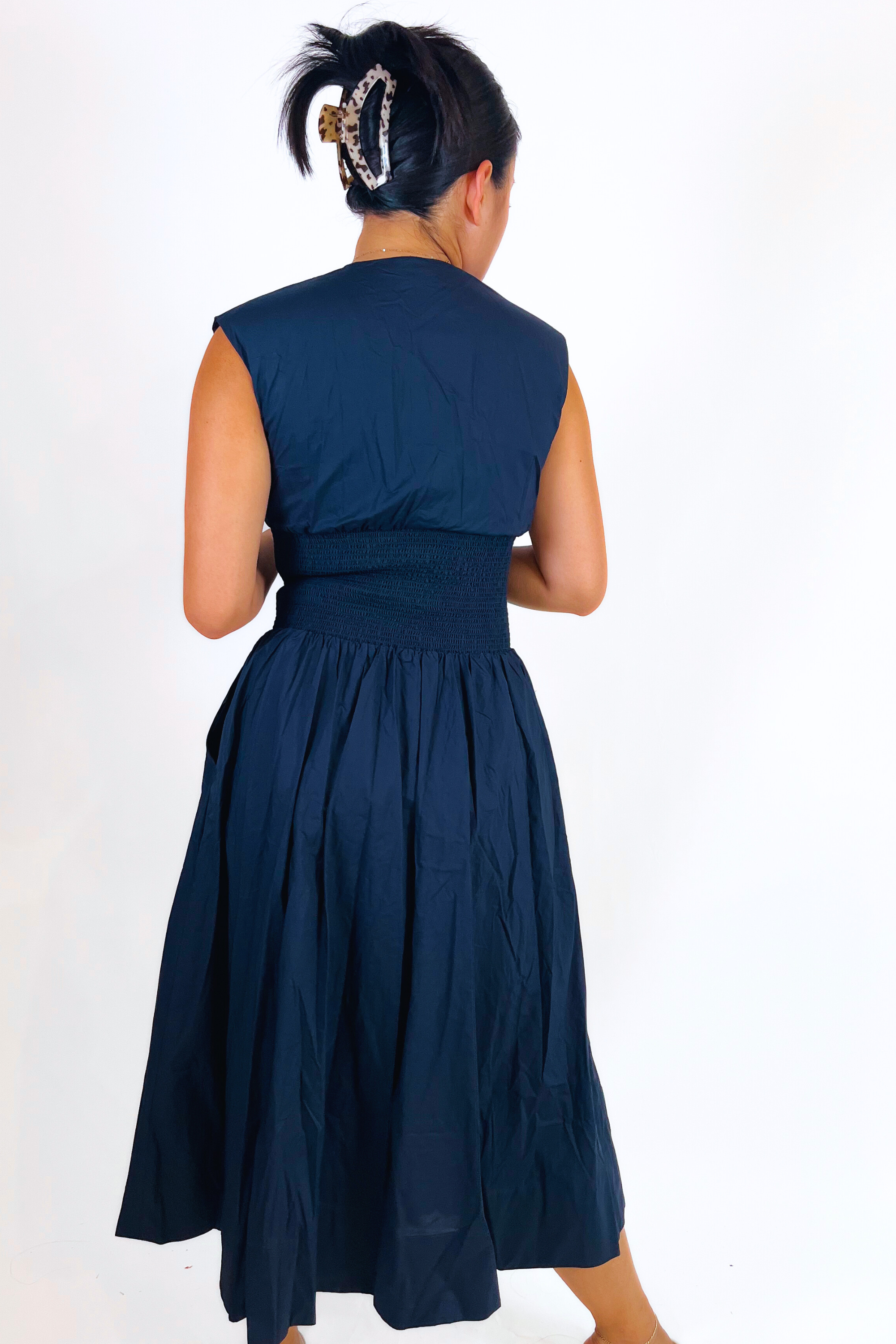 Hadley Zipup Maxi Dress - Navy