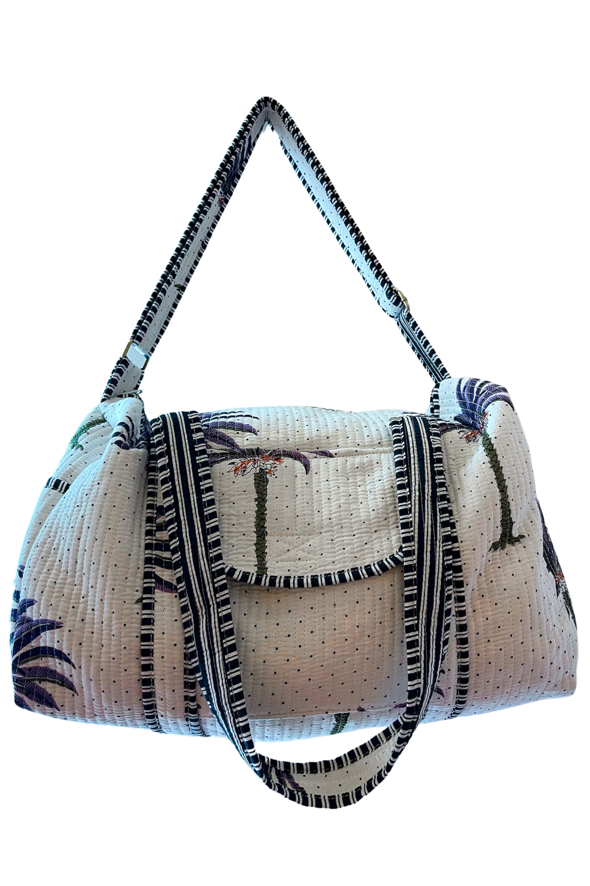 Jetset Duffle Bag - Violet Palm Tree