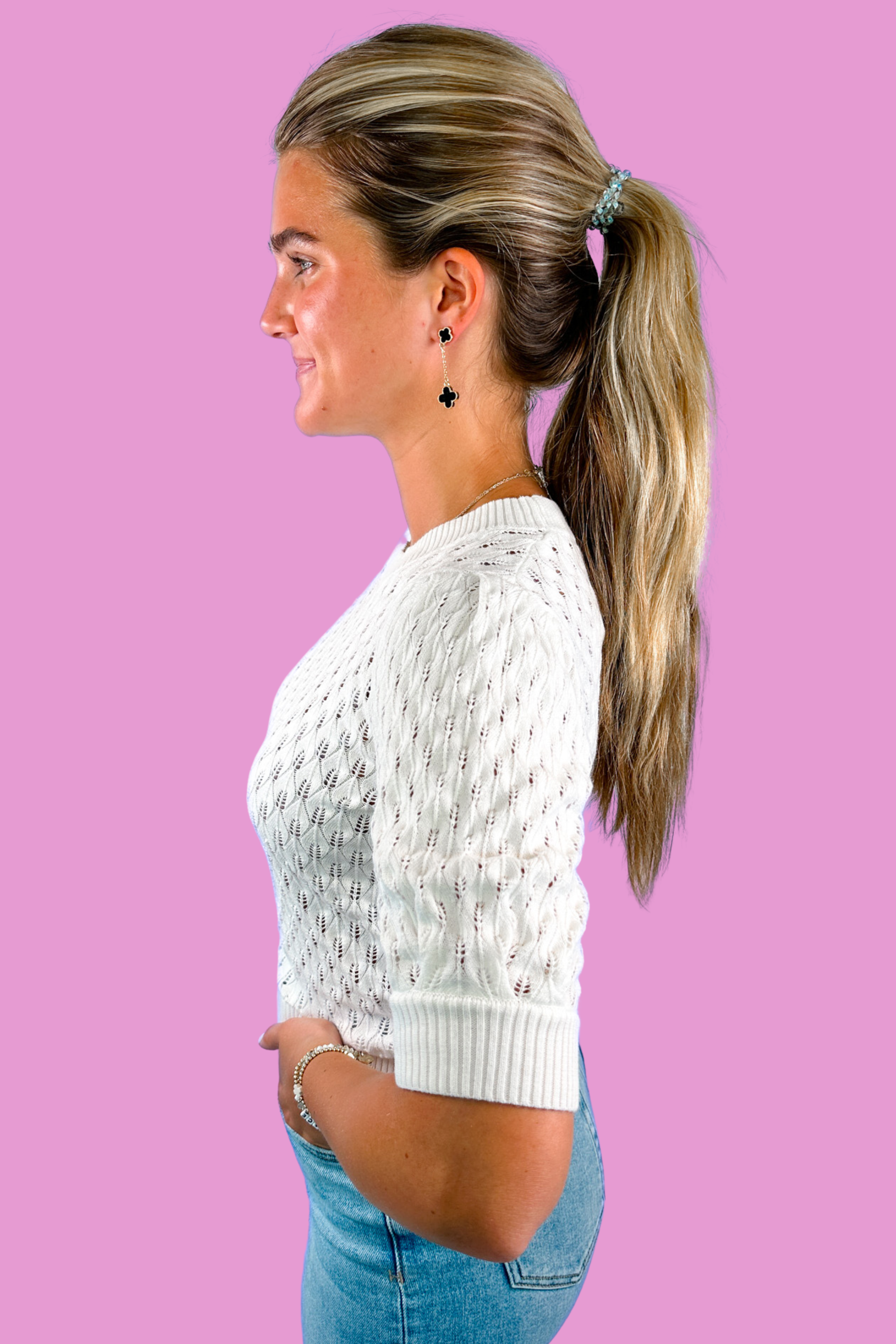 Tyla Knit Top - White