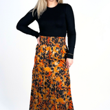 Nour Metallic Maxi Skirt - Tiger Eye