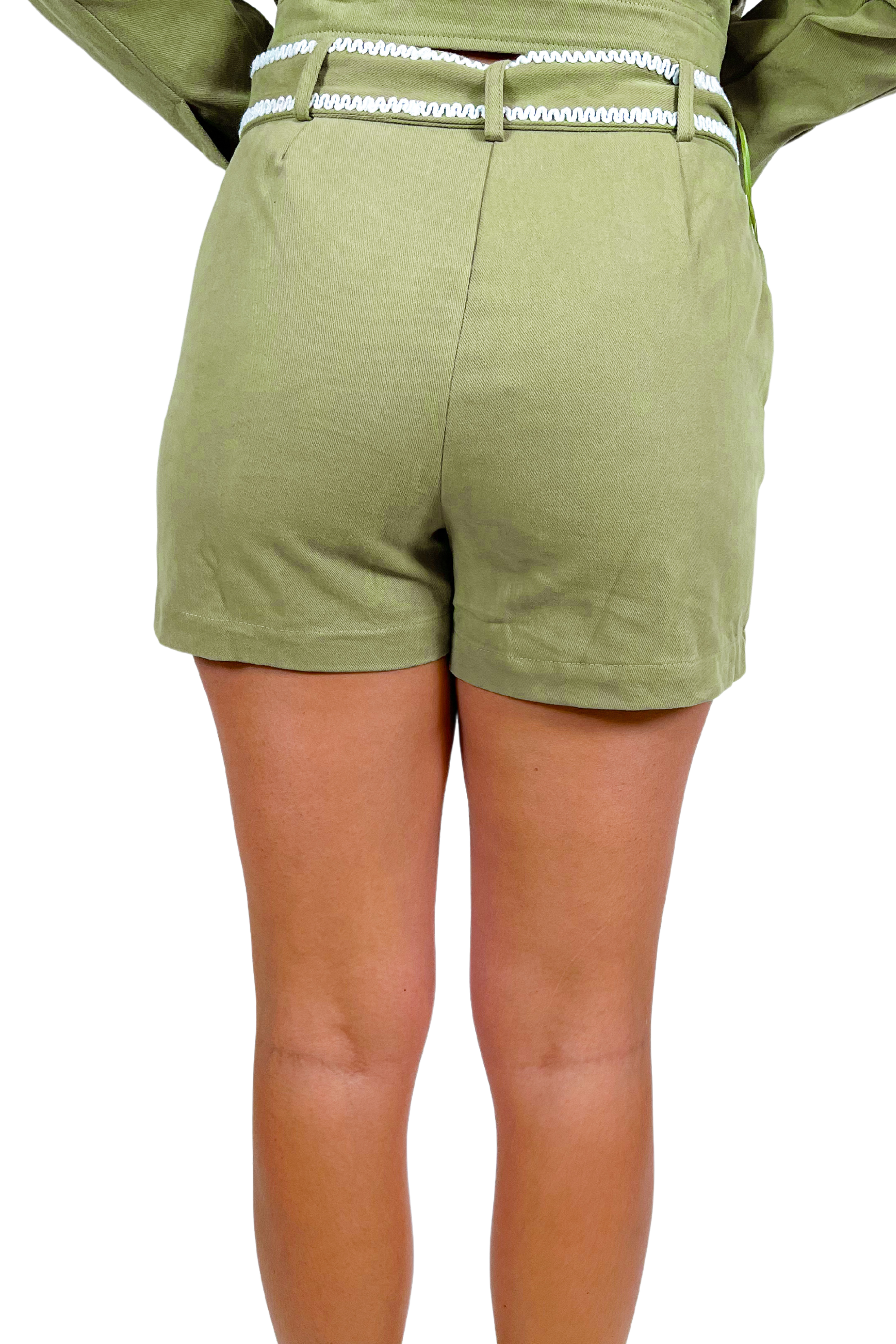 Karly Embroidered Skort - Olive/Ivory