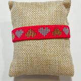 Lots of Love Beaded Bracelet - Red/Metallic