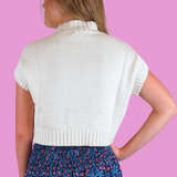 Sia Short Sleeve Sweater - Ivory