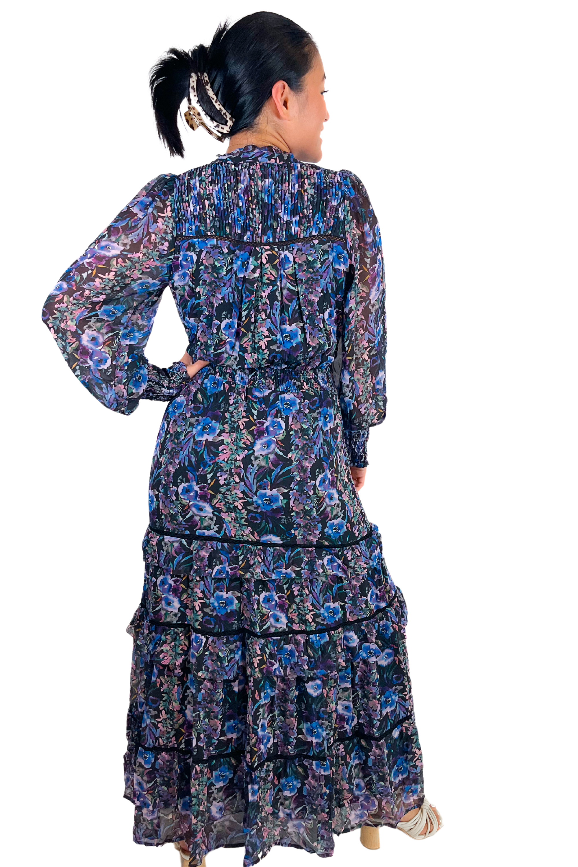 Nora Long Sleeve Maxi Dress - Fall Florals