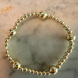 Ina Gold 4mm/8mm Bead Bracelet