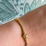 Ina Gold 4mm/8mm Bead Bracelet