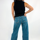 Milan Wide Leg Jean - Dim Sky