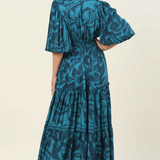 Sloan Bubble Sleeve Maxi Dress - Everglade