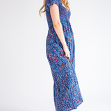 Abby Sweetheart Maxi Dress - Navy Multi Blossom