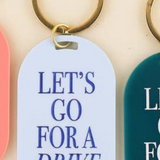 Let's Drive Keychain - Sky Blue