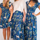 Abby Tropical Sweetheart Maxi - Navy