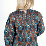 Malia Long Sleeve Top - Wedgwood