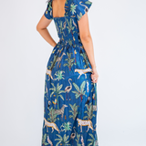 Abby Tropical Sweetheart Maxi - Navy