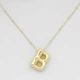 Bubble Initial Charm - Gold G