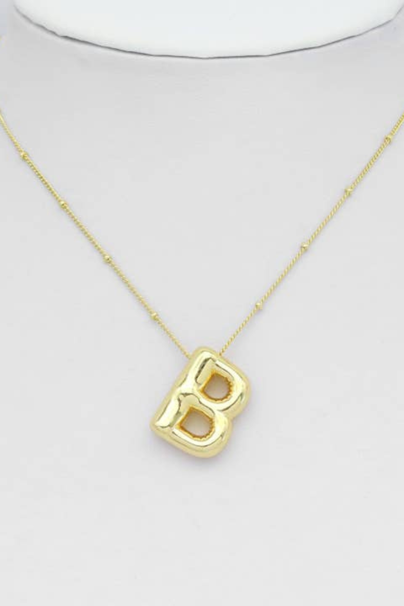 Bubble Initial Charm - Gold I